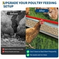 thumbnail image 6 of Chicken Feeding Trough 45 Inch, Heavy Duty Galvanized Steel Coop Feeder with Drainage Holes & Crossbar, for Chickens, Pigeons, Ducks, 6 of 18