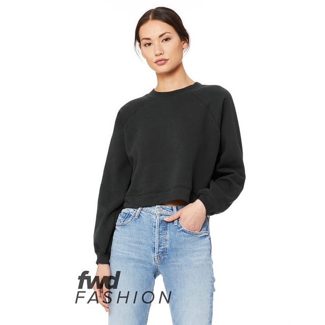 Bella + Canvas B7505 Pull Raglan en Molleton pour Femmes