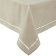 thumbnail image 5 of Newbridge Provence Lattice Cutwork Solid Color Textured Fabric Tablecloth, 60 x 144 Inch Rectangle, Ivory, 5 of 9