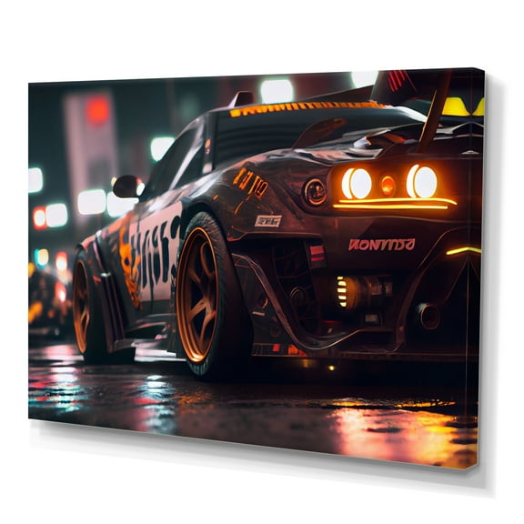 Designart Tunning Car Drifting In Toyko I Canvas Wall Art