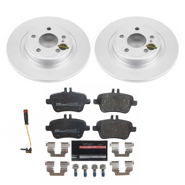 Power Stop Rear Euro-Stop ECE-R90 Certified Brake Pad and Rotor Kit ESK6895