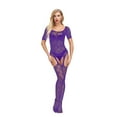 thumbnail image 2 of Fishnet Bodysuit Mesh Bodystocking Sexy Lingerie For Women Lace Babydoll Bodysuit Tight Nightwear, 2 of 6