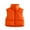 Orange, variant on Bmisegm Women's Solid Color Turtleneck Padded Down Vest: Versatile Layering Sleeveless Jacket for Outdoor Wear Womens Winter Coats Brown M
