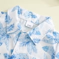 thumbnail image 6 of Baby Boy Outfits Graphic Print Lapel Short Sleeve Pocket Shirt Top And Shorts 2 Piece Daily Wear Boys' Clothing Sets Size 2-3 Years, 6 of 8