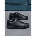 thumbnail image 1 of Men Minimalist Lace-Up Front Skate Shoes Men Business Shoes, 1 of 3