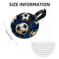 thumbnail image 5 of Football Set of 2pcs PU Leather Round Suitcase Tags with Privacy Cover and Name ID Tag - Ideal for Travel Luggage, Handbags, Backpacks, School Bags, 5 of 6