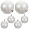 thumbnail image 5 of RENACLIPY White Plastic Iridescent Christmas Ornaments Set of Home Xmas Tree Holiday Decoration, 5 of 8