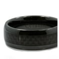 thumbnail image 2 of MJ Metals Jewelry 8mm Half Dome Black Ceramic Wedding Ring Carbon Fiber Men Women Band Size 10, 2 of 4