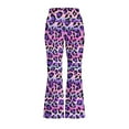 thumbnail image 4 of DISNIMO Purple Leopard Print Flare Leggings for Kids 14 Sports Leg Waist With Pocket for Kids Yoga Flared Straight Fitness Wide Leggings Flare KidsYoga Pants for Kids Yoga Pants, 4 of 7
