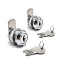 thumbnail image 1 of 2Pack Cabinet Cam Lock 5/8 Inch Tubular Cam Locks Keyed Alike with Chrome Finish for Vending Machine Truck Pickup Tool Box Mailbox ATM Replacement Lock, 1 of 4