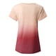 thumbnail image 2 of Camiseta degradada para mujer Qarigey con cuello en V Rosa claro XXL, 2 of 6