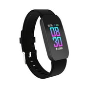 iTech Active Smartwatch Fitness Tracker, Heart Rate, Step Counter, Notification, Swimming Water Resistant for Men, Touch Screen, Compatible with iPhone and Android (Black)