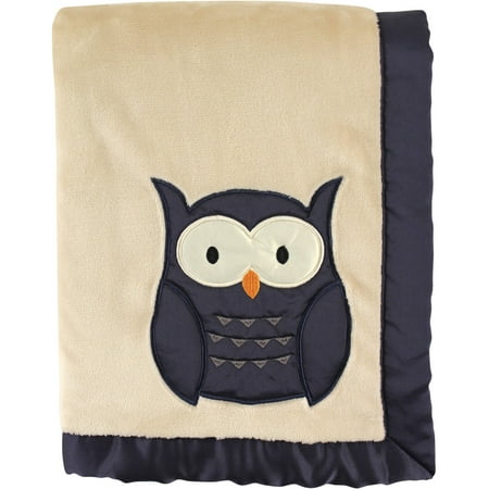 Hudson Baby Boy and Girl Plush Blanket with Satin Back