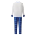thumbnail image 3 of Christmas Family Pajamas Matching Set Solid Long Sleeve Top Pants Sleepwear, 3 of 10