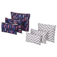 thumbnail image 1 of Unique Bargains Sac à Collation et à Sandwich en Polyester Réutilisable et Lavable, 3 Tailles, Blanc/noir, Ensemble de 2/6 Pcs, 1 of 8