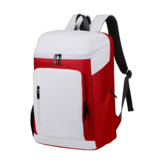 Mochila de tenis con compartimento para zapatos, multifunción, Oxford, impermeable, para tenis rojo