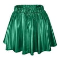 thumbnail image 6 of KHONTS Shiny Pleated Mini Skirt Metallic Skater Skirt, Great for Concerts and Cheerleader - Classic Style, Sparkly Skirt Green XXL, 6 of 6