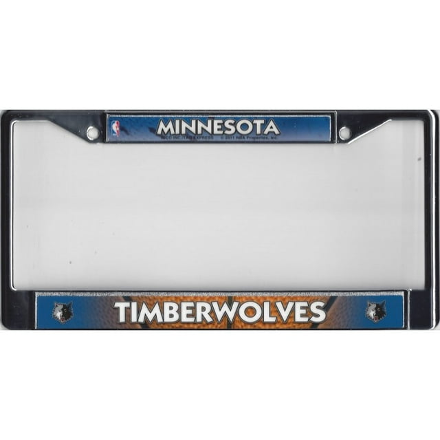 Cadre de Plaque d'Immatriculation Chromé Minnesota Timberwolves