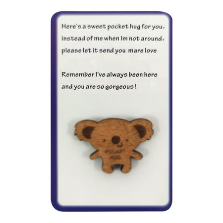 

Clearance!SDJMa Wooden Pocket Hug with Board Cute Funny Mother s Day Gift for Mom Birthday Thinking of You Token Coin Small Gifts