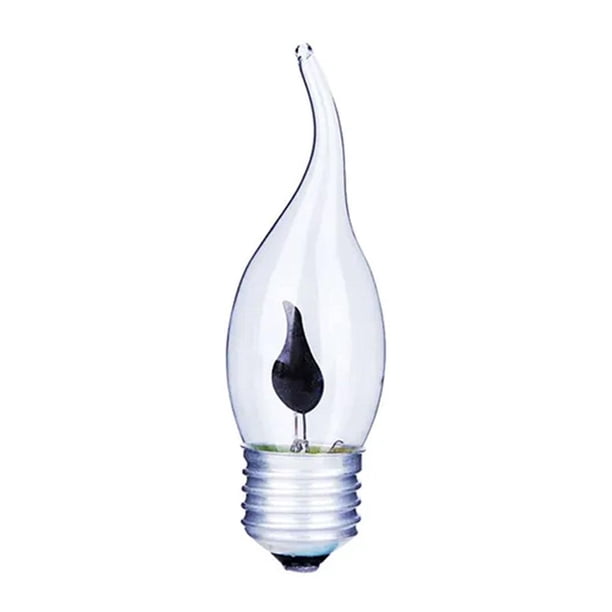 LUVCLS Bombilla de vela con llama parpadeante de 3 W, lámparas de vela de Halloween, E14, E27