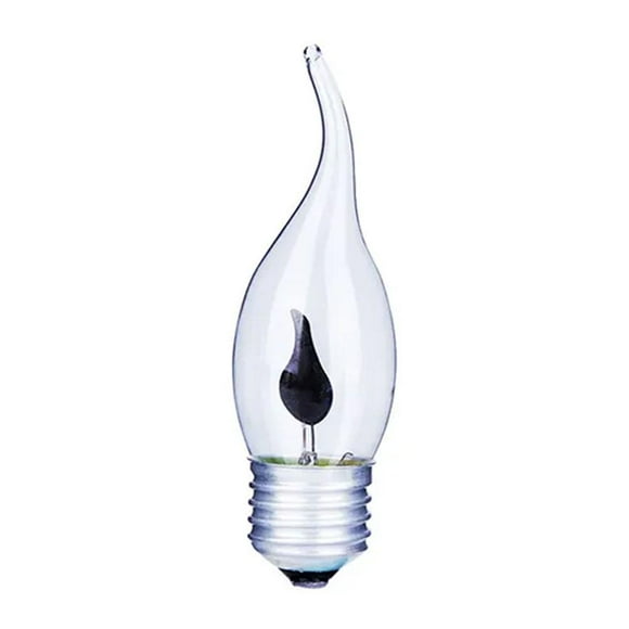SSKFHGI 4Pcs Flicker Flame Candle Light Bulb Flame Flicker Light BulbsCandle Bulb Warm White Christmas Chandelier Flickering Light Bulbs Crystal Clear Candle Bulb