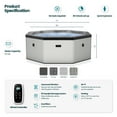 thumbnail image 3 of Wave COMO, Hot Tub & Spa, Rigid Eco Foam Walls, All-in-One Integrated, 6 Person, Portable, Skin Changeable, Energy Efficient, Quiter, Octagon – PEBBLE RATTAN, 3 of 10