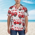 thumbnail image 5 of Uemuo Gnomes On The Car Printed Regular Fit Short Sleeve Casual Hawaiian Shirt for Men,Aloha shirt,Tropical shirt,Floral print shirt,Vacation Beach shirt-XX-Large, 5 of 9