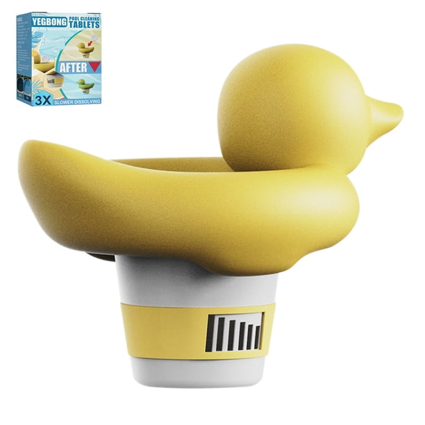 Muyoka Dispensador de cloro flotante Piscina Dispensador de cloro Dispensador de tabletas de cloro Flotador ajustable para piscinas interiores y exteriores Bañeras de hidromasaje Spas Amarillo Muyoka Hogar