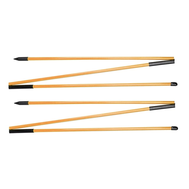 2 Pcs Bâtons d'Alignement de Golf Entraîneur de Swing de Golf Tiges d'Alignement Pliables Bâtons de Visée de Golf pour Exercice, Visée, Putting, Pratique de Swing Complet Orange