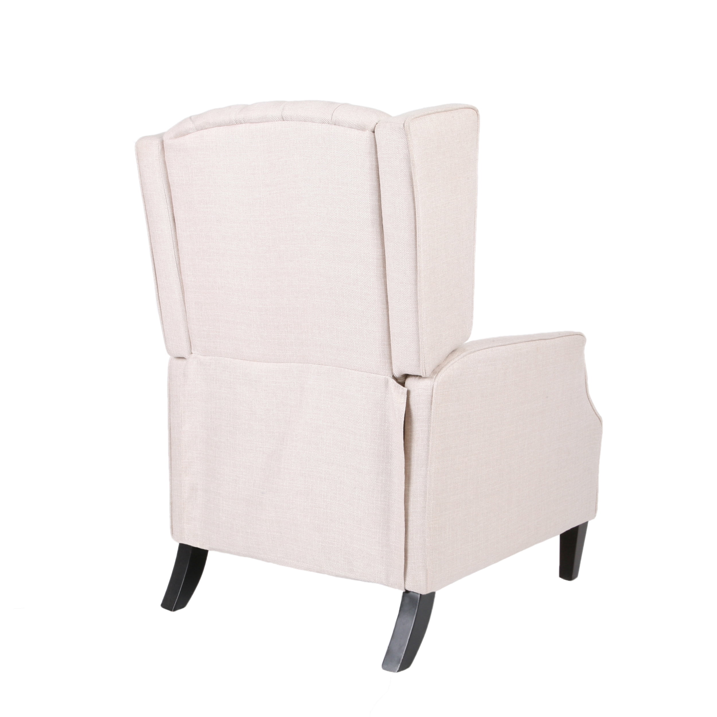 Noble House Zakyiah Standard Fabric Wingback Recliner, Beige