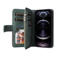 thumbnail image 4 of Compatible with iPhone 12 Pro Max Wallet Case with Card Slots PU Leather Zipper Flip Folio Cover, 4 of 5