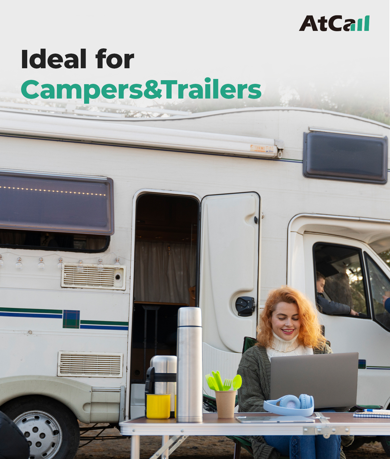 Cell Phone Booster for RV Truck, Omni-Directional Antenna, 5G Compatible, Band 12/17/13/5/2/25/4/66, Cell Phone Signal Booster Support All U.S. Carriers - AT&T T-Mobile Verizon, FCC Approved