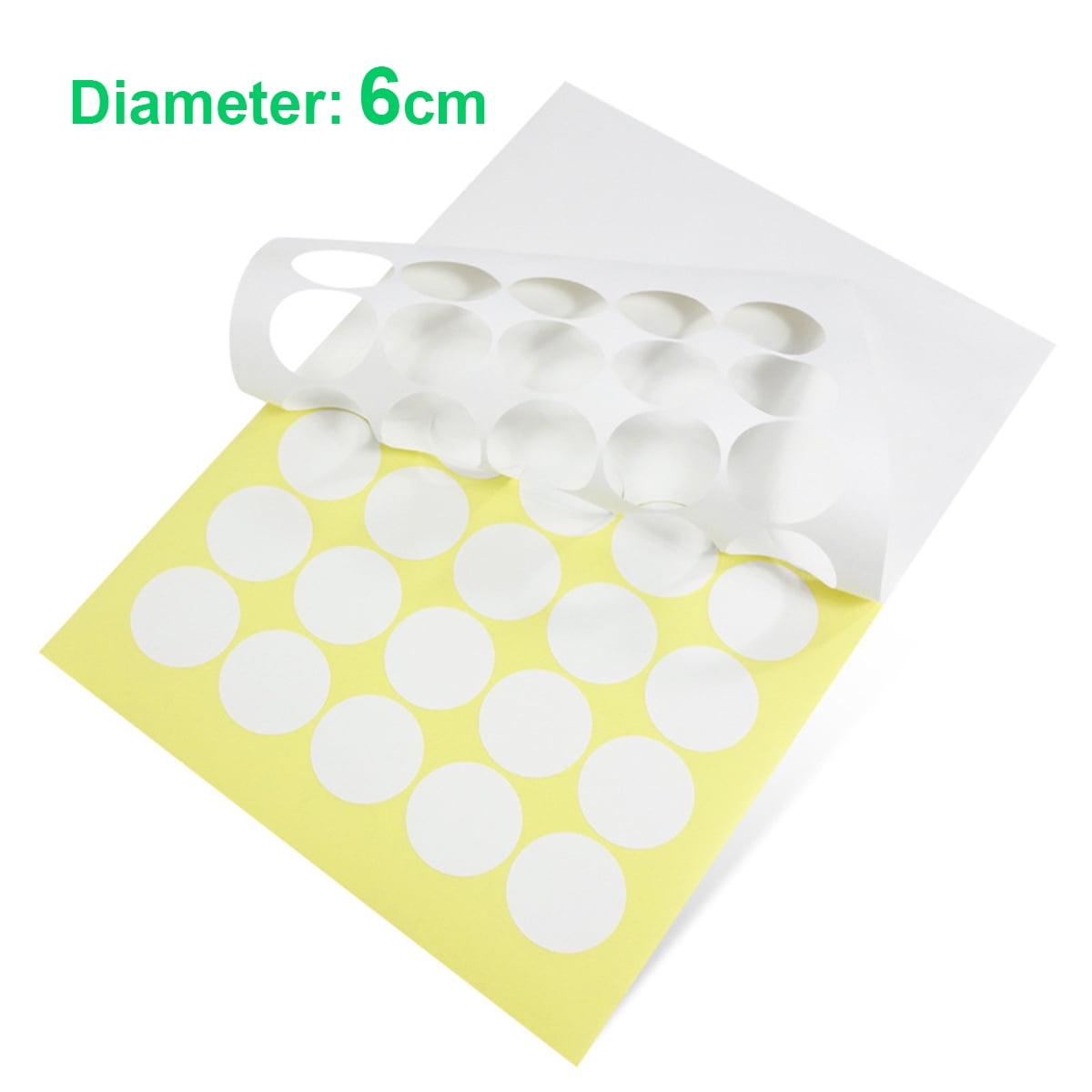 Aibecy 20 Sheets Round Sticker Paper Blank White Adhesive Labels Shipping Address Labels 6cm Total 240 Label Paper for Inkjet Printer