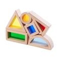 thumbnail image 2 of 6 piezas de bloques apilables, juguetes educativos multicolores, bloques sensoriales, bloques de construcción de madera, juguete de construcción para, 2 of 9