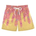 thumbnail image 3 of Ice Cream Boy Baseball Shorts Waffle Or Cone Quick Dry Shorts Kids Ice Cream Drip Track Short Pants I 110, 3 of 4