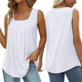 thumbnail image 3 of Baywell Women's Casual Tank Tops Loose Tunic Camis Pleated Summer Tops Soft Blouse, 3 of 5