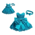 thumbnail image 3 of Girls Dress Set + Lace Bow Headband, 3 of 4