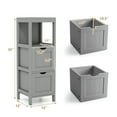 thumbnail image 2 of GVN Freestanding Storage Cabinet with 2 Removable Drawers for Bathroom-Gray, Bathroom Cabinet Storage for Entryway Storage, Home Office Furniture, 2 of 6