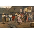 thumbnail image 2 of Josef Engelhart 24x17 Gold Ornate Framed and Double Matted Museum Art Print Titled - A Ball on the Attachment (1890), 2 of 4