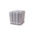 thumbnail image 1 of Colleen Tasseled Accent Ottoman Grey Striped, 1 of 8