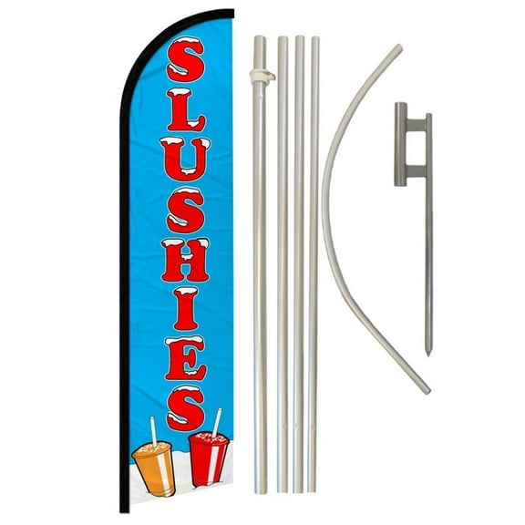 Slushies Windless Banner Flag & Pole Kit