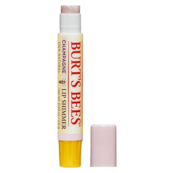 Burt's Bees Lip Balm, Moisturizing Lip Shimmer for Women, for All Day Hydration, with Vitamin E & Coconut Oil, 100% Natural, Champagne, 0.09 Ounce