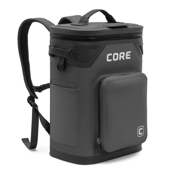 CORE 24 Can Climakeep Magnetic Soft Cooler, Leakproof Cooler, Waterproof Zipper, Charcoal