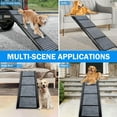thumbnail image 4 of Dog Ramp for Car, 71" Long & 17.3" Wide Portable Dog Ramps for Large Dogs with Non-Slip Rug Surface Dog Car Ramp for SUV Car & Truck, Folding Dog Ramp Up to 250LBS, 4 of 7