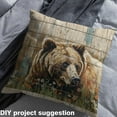 thumbnail image 2 of Homewish Safari Bear Fabric by the Yard 2 Yard,Old Wooden Blank Room Decor Fabric by the Yard,Light Brown Fabric for Sewing For Men Women,Microfiber Bedroom Decor, 2 of 6