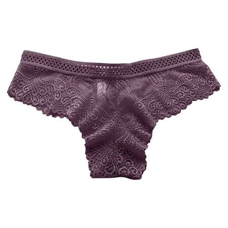 

CYMMPU Sexy Thongs G-String Panties Lace Underwear Low Waist Underpants Lingerie See Through Stretchy Panties Black