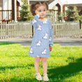 thumbnail image 5 of Girls' long-sleeved dress Cute Unicorn Girls' A-line dress with ribbed cuffs Soft and comfortable, 5 of 6