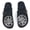 Black, variant on Women's Closed Toe Sandals, Retro Style with Sparkly Sequin, Metal Buckle, Faux Cork Sole, Comfortable Casual Summer Suede Mules for Casual, Indoor & Outdoor Wear , Black
