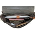 thumbnail image 3 of Vagarant Traveler 15" Vintage Cotton Wax Canvas Laptop Messenger Bag C31LW-OG, 3 of 7