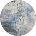 thumbnail image 2 of Addison Rugs Mayfield Premium Machine Washable Transitional Abstract Denim Round Rug, 8' x 8', 2 of 8